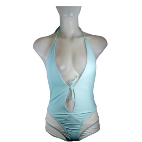 Women Light Blue One Piece Swimsuit - Picture 1 of 1